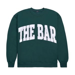 ✨NEW!✨ THE BAR Varsity Sweatshirt in Hunter Green